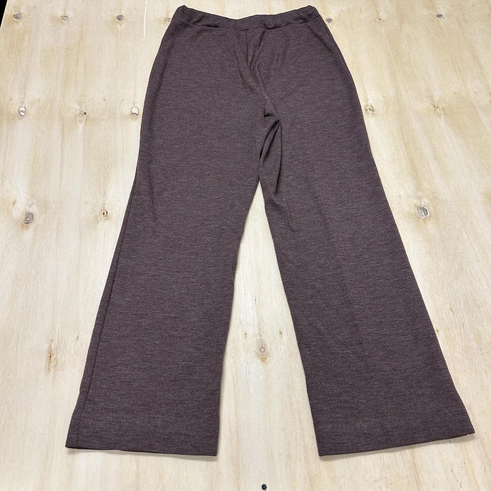 Vintage JCPenney Fashions Dress Pants Womens 14 Brown Knit Elastic Waist Relaxed